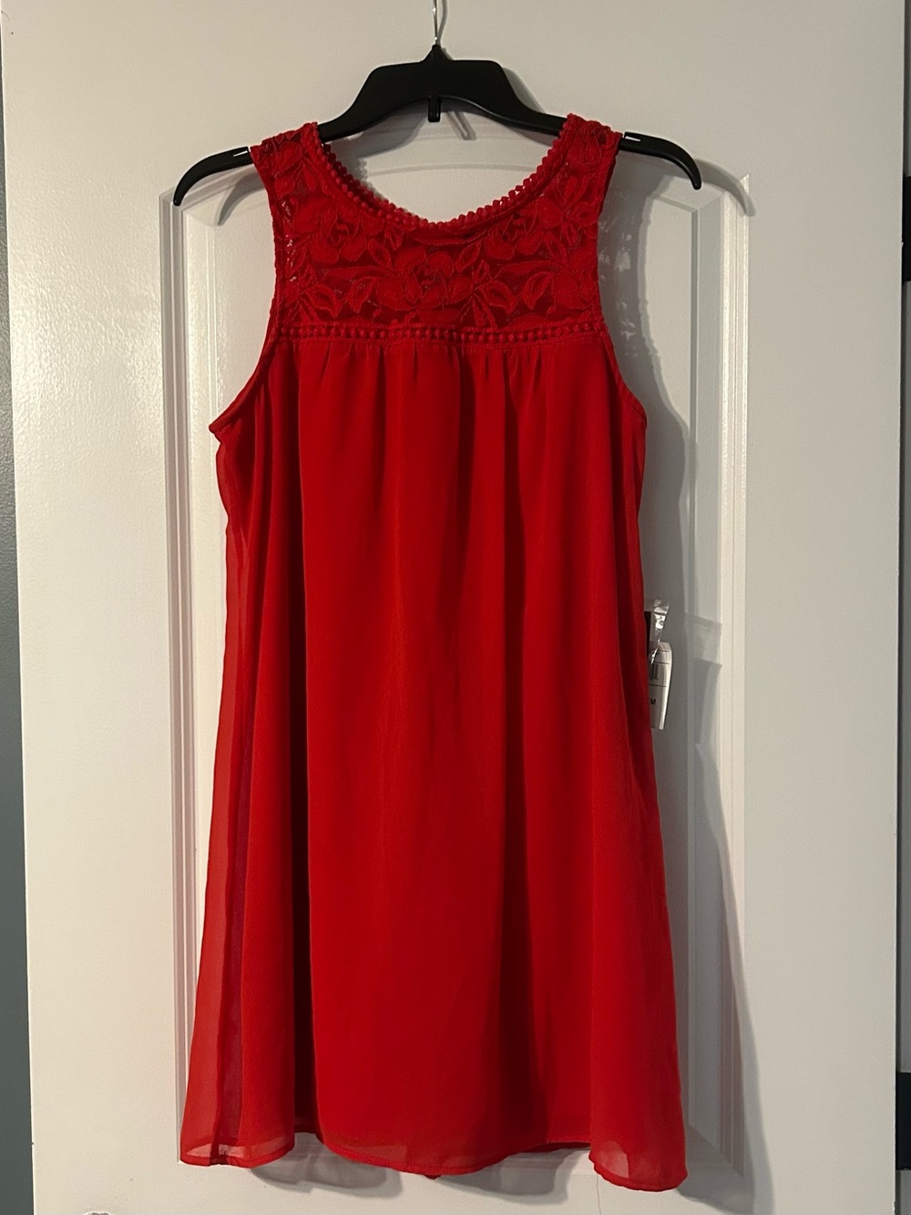 Bright Red Sleeveless Shift Dress